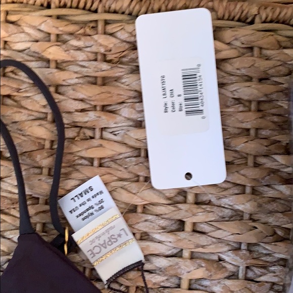 NWT L*Space Jamie Bikini Top in Grey Charcoal - Picture 4 of 5